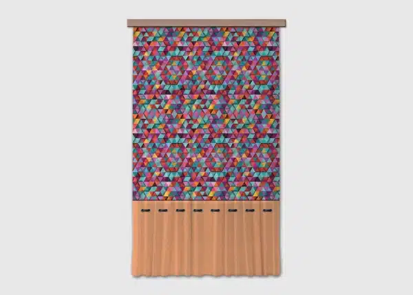 Curtain Colorful Triangles, 140 x 245 cm, FCPL6584