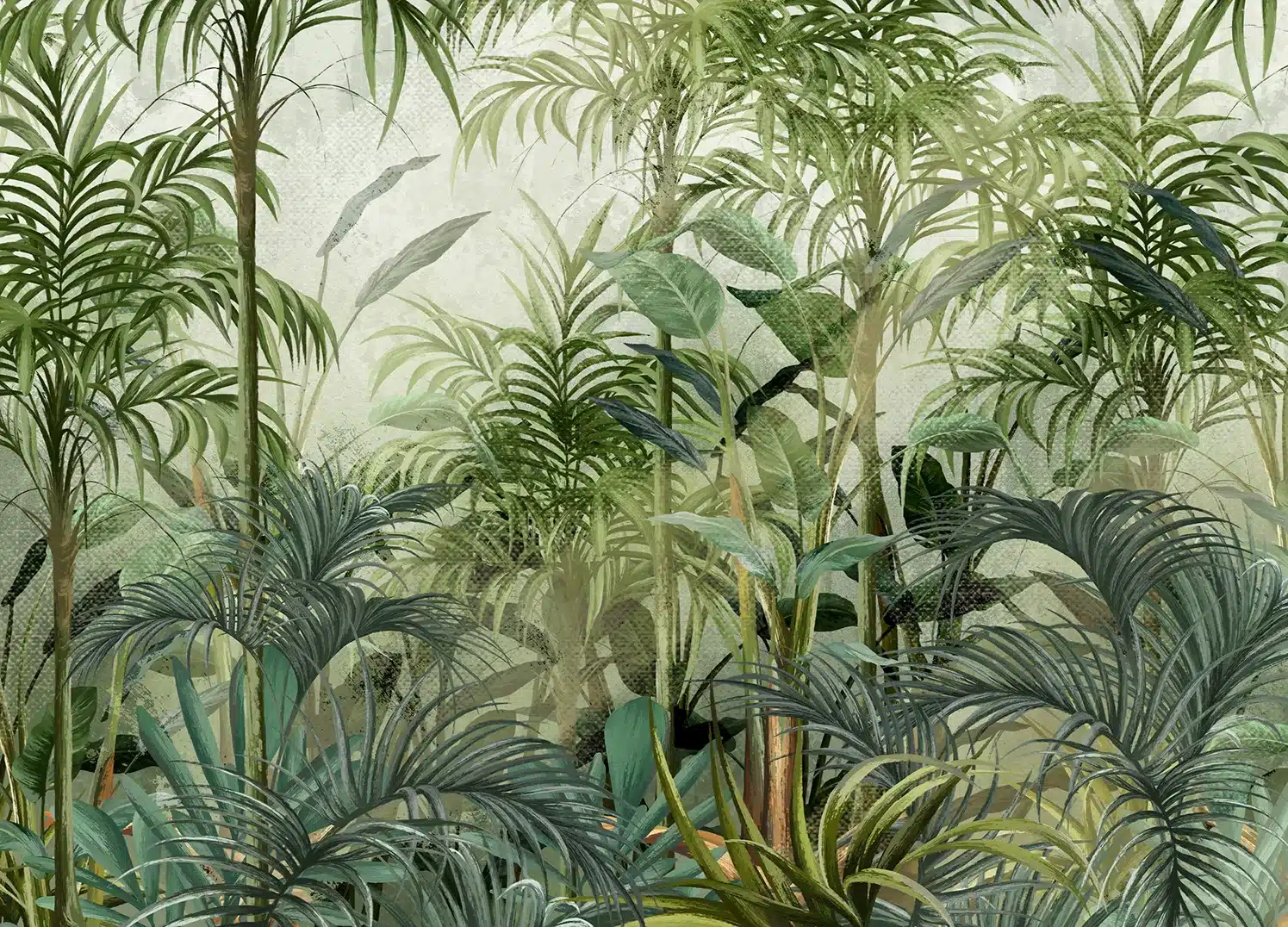Custom Size Wall Mural Jungle Sunrise | Premium Non-Woven Wallpaper | FT5P352219