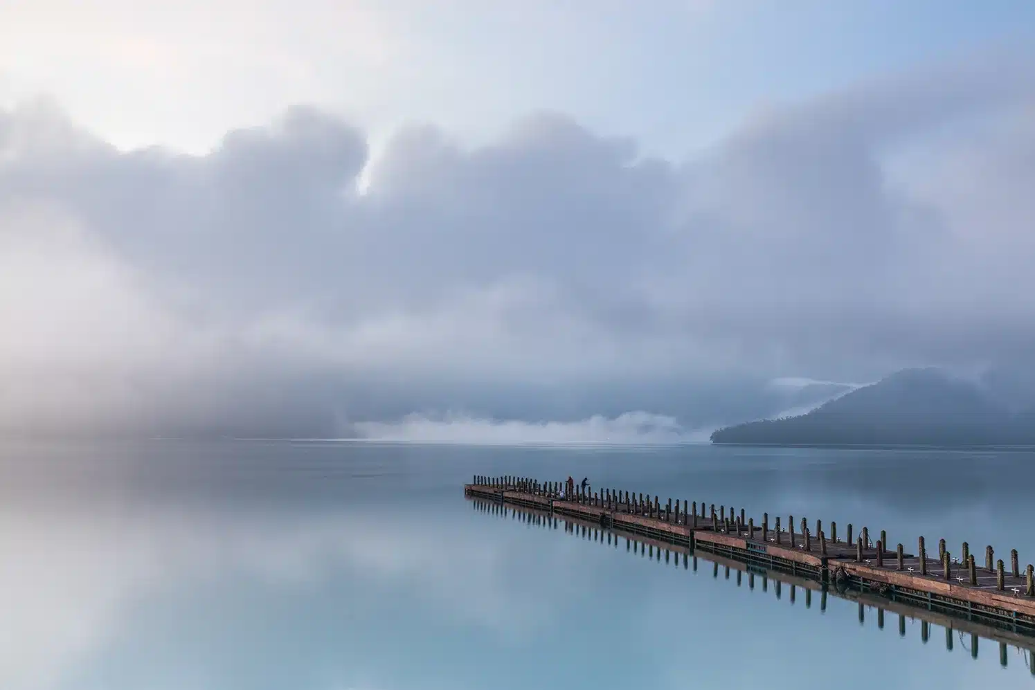 Custom Size Wall Mural Sea Pier | Premium Non-Woven Wallpaper | FT5P352257