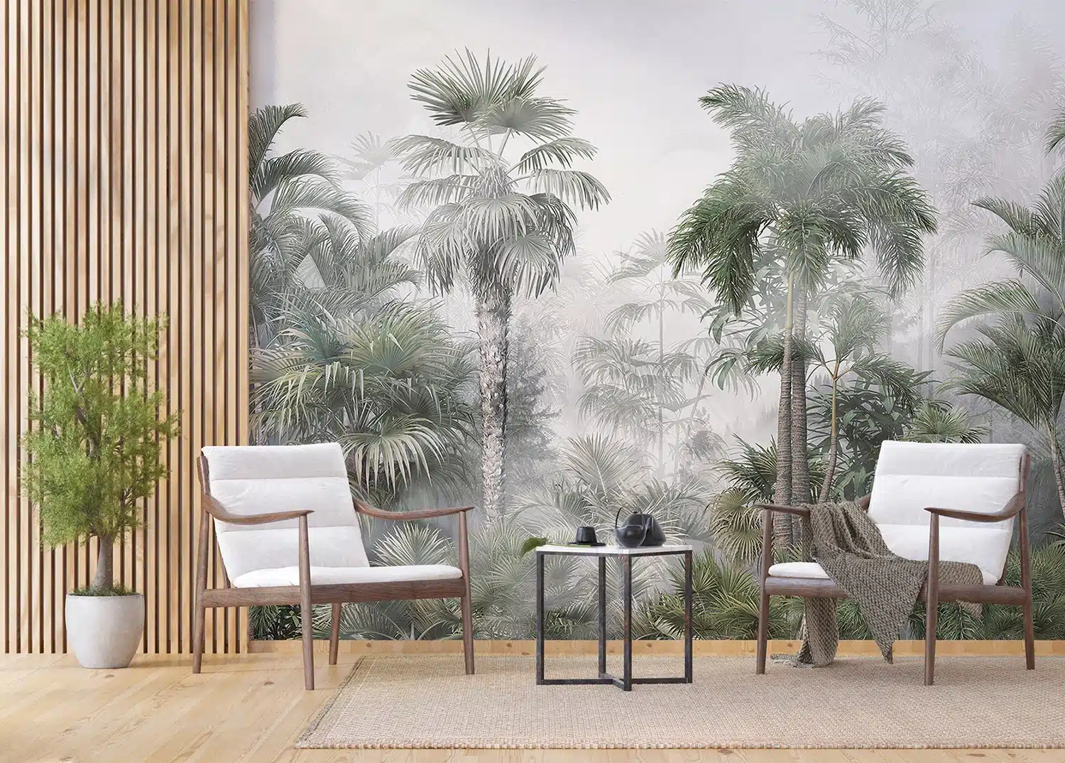Custom Size Wall Mural Tropical Forest | Premium Non-Woven Wallpaper | FT5P3039 3