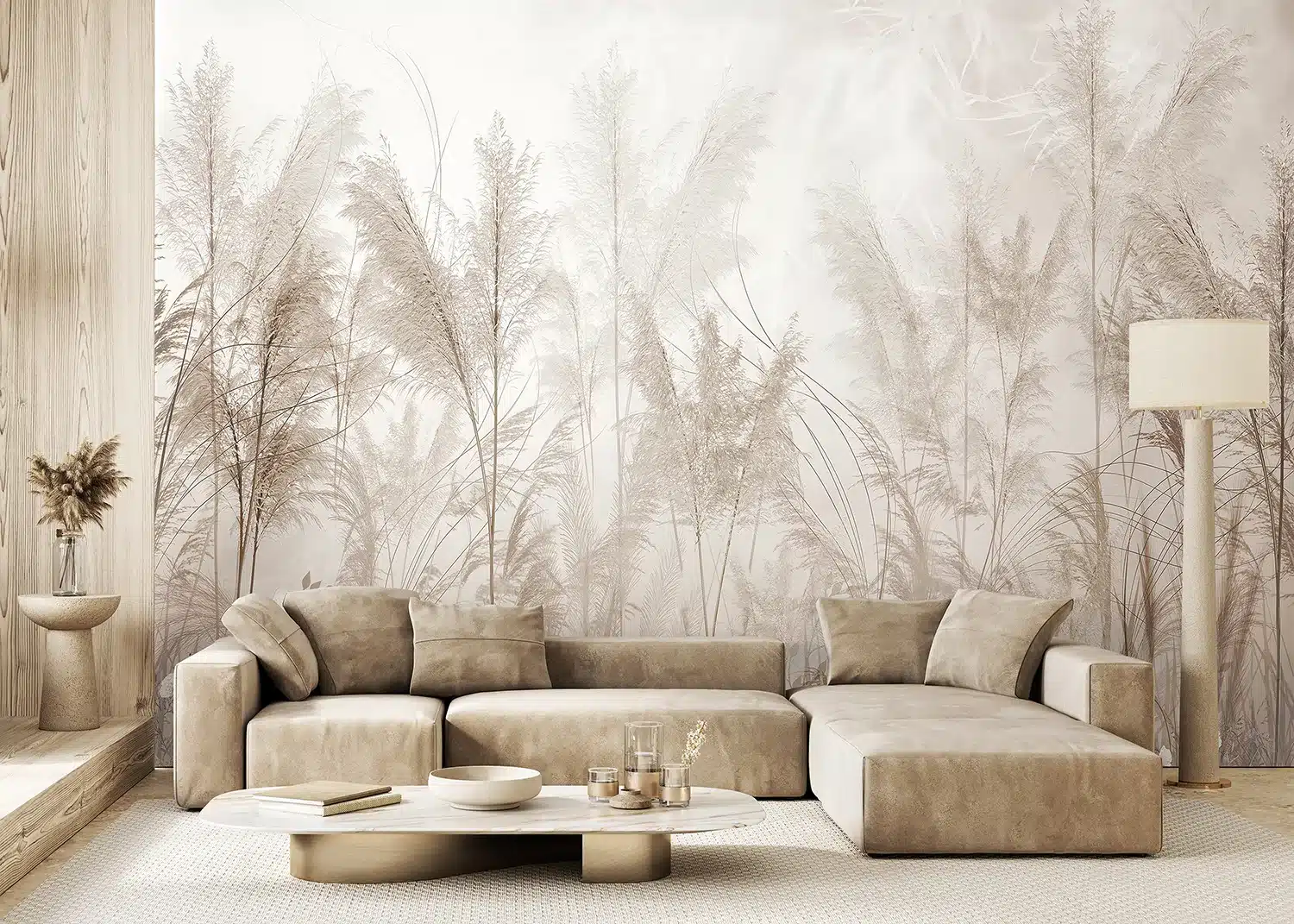 Custom Size Wall Mural Pampas Garden | Premium Non-Woven Wallpaper | FT5P3063