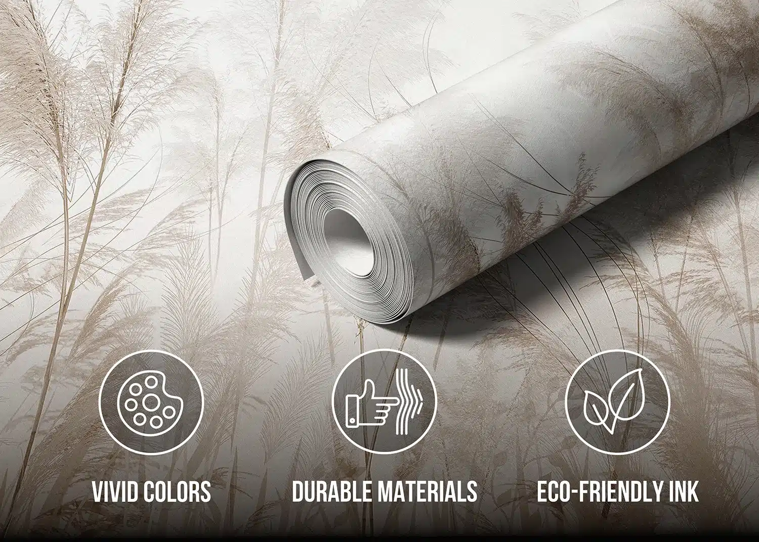 Custom Size Wall Mural Pampas Garden | Premium Non-Woven Wallpaper | FT5P3063 6