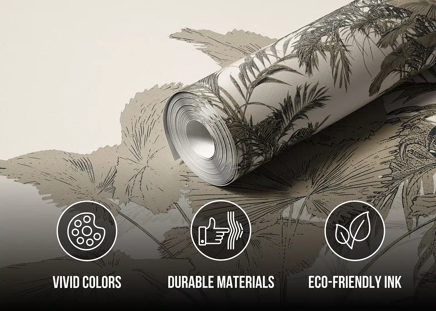 Custom Size Wall Mural Tropical Composition | Premium Non-Woven Wallpaper | FT5P3083 7