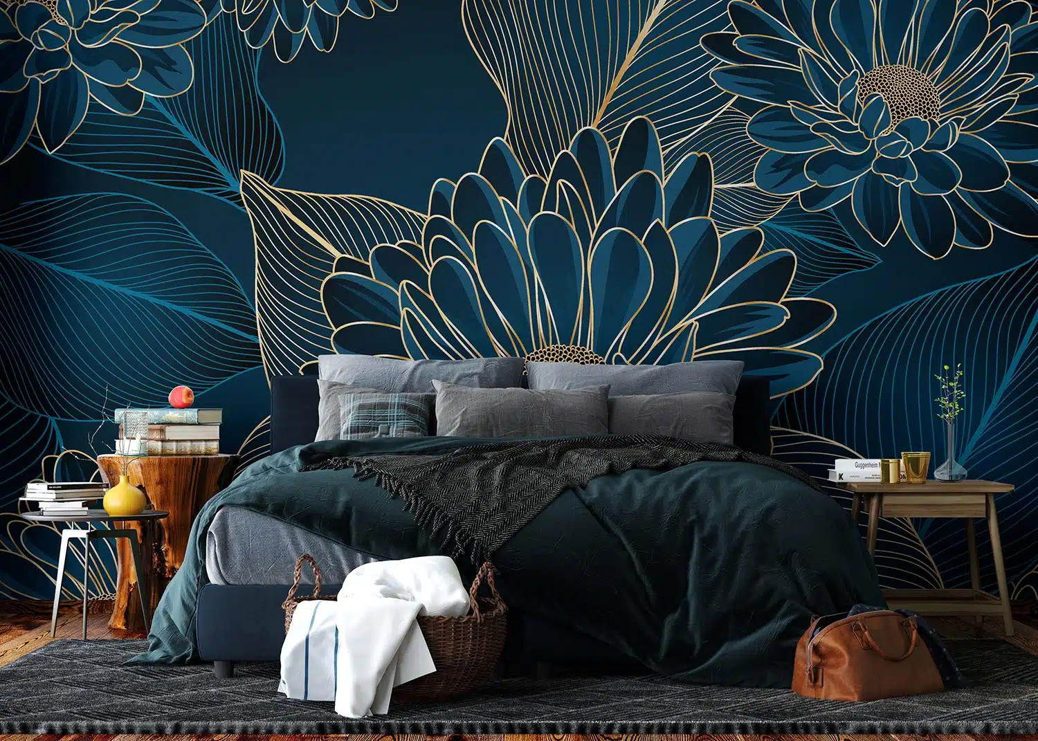 Custom Size Wall Mural Chrysanthemums | Premium Non-Woven Wallpaper | FT5P352001 2