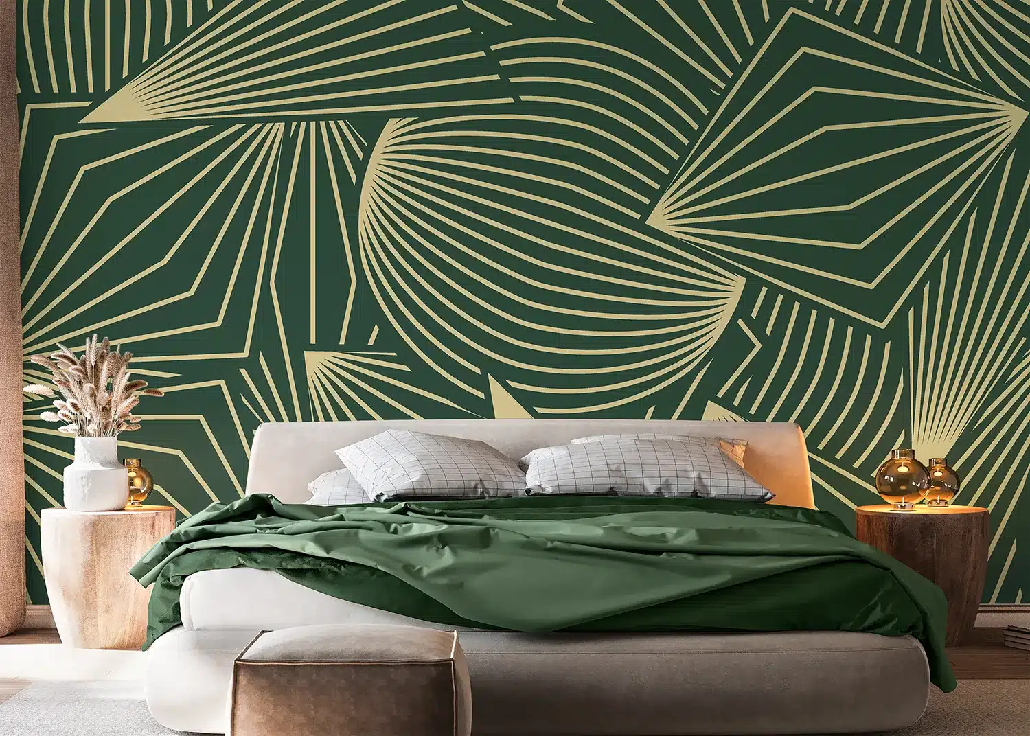 Custom Size Wall Mural Golden Figures | Premium Non-Woven Wallpaper | FT5P352007 2