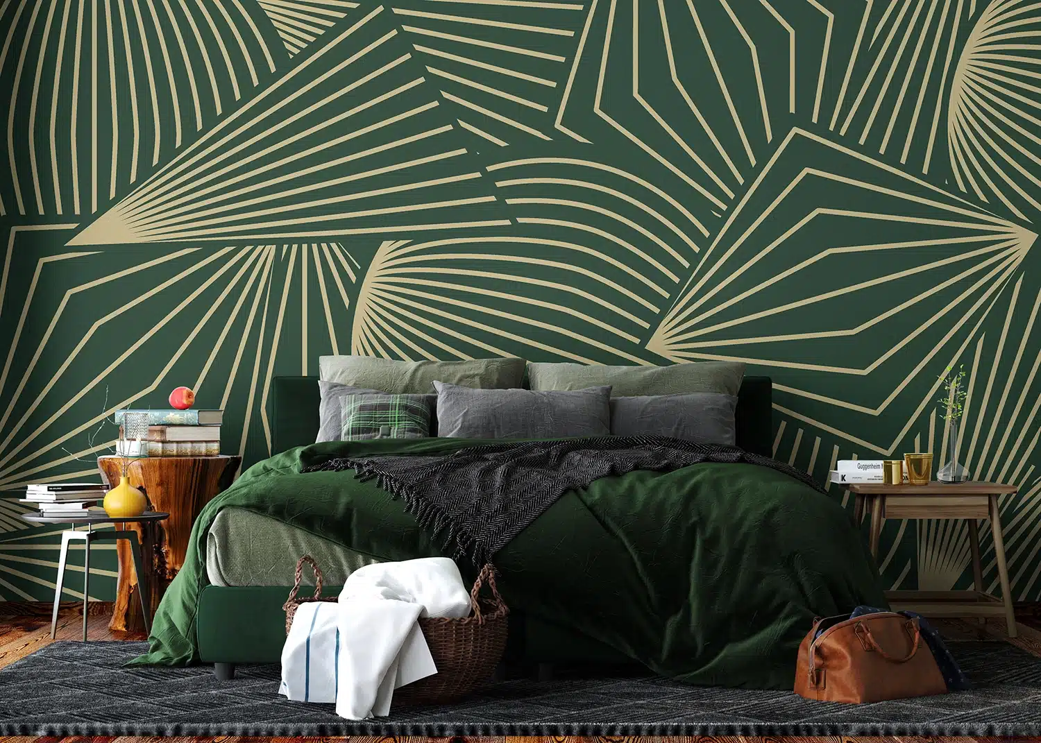 Custom Size Wall Mural Golden Figures | Premium Non-Woven Wallpaper | FT5P352007 4