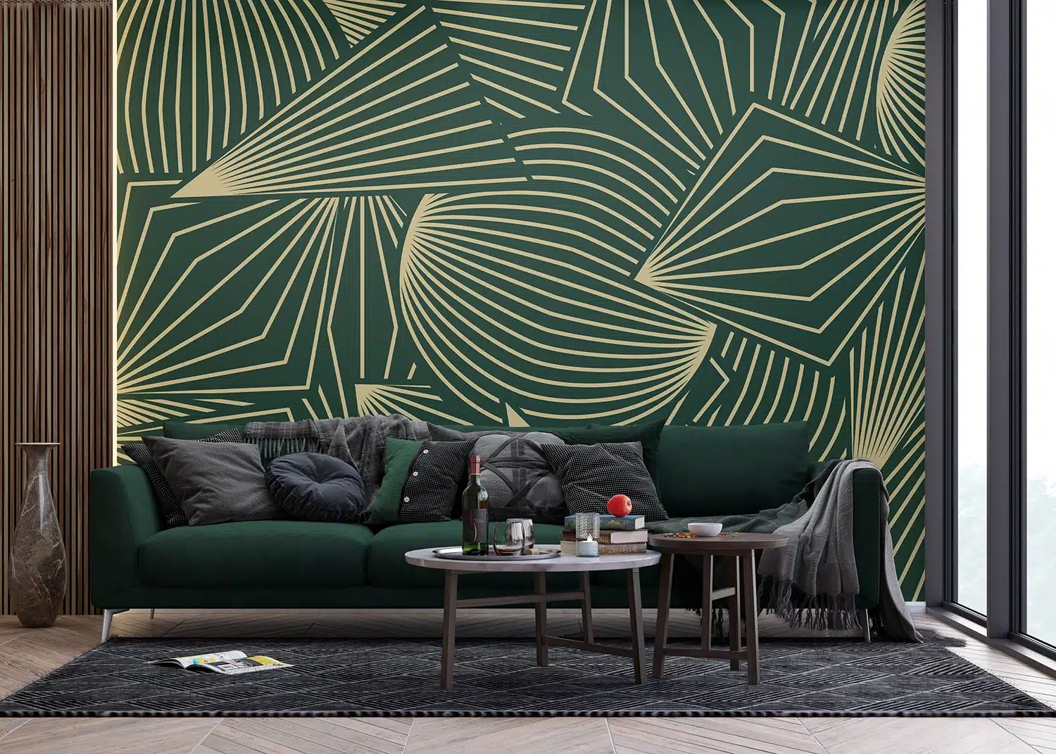 Custom Size Wall Mural Golden Figures | Premium Non-Woven Wallpaper | FT5P352007 3