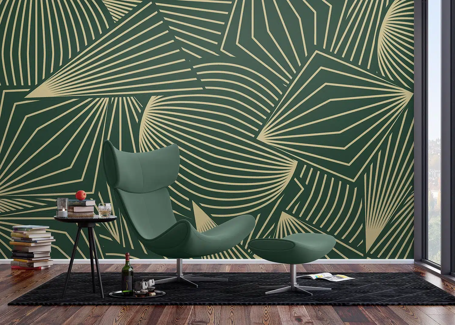 Custom Size Wall Mural Golden Figures | Premium Non-Woven Wallpaper | FT5P352007