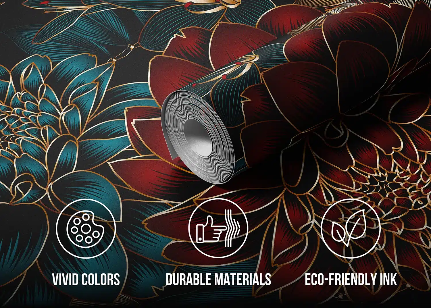 Custom Size Wall Mural Elegant Dahlia | Premium Non-Woven Wallpaper | FT5P352015 4