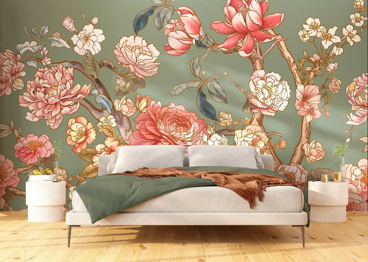 Custom Size Wall Mural Blossom Trees | Premium Non-Woven Wallpaper | FT5P352021