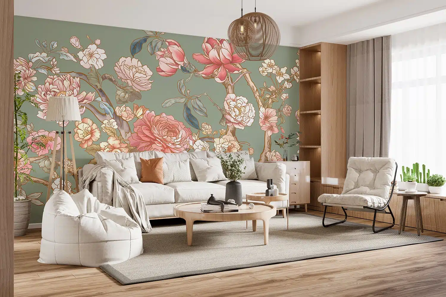 Custom Size Wall Mural Blossom Trees | Premium Non-Woven Wallpaper | FT5P352021 2
