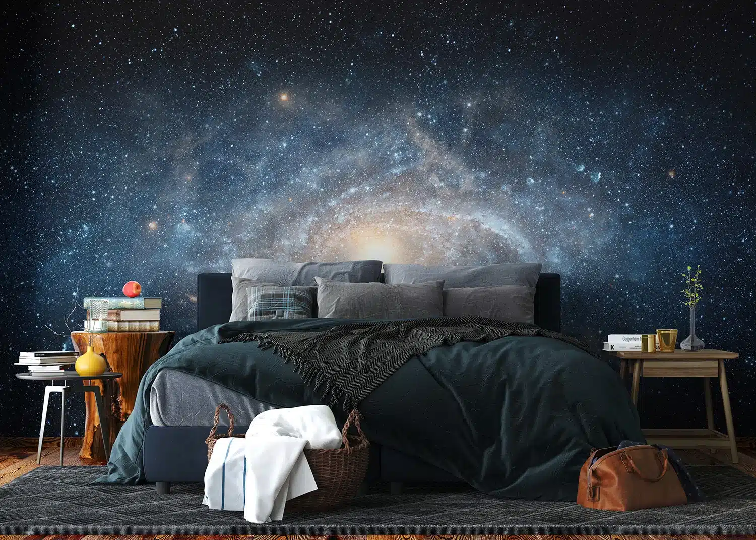 Custom Size Wall Mural Galaxy Background | Premium Non-Woven Wallpaper | FT5P352097
