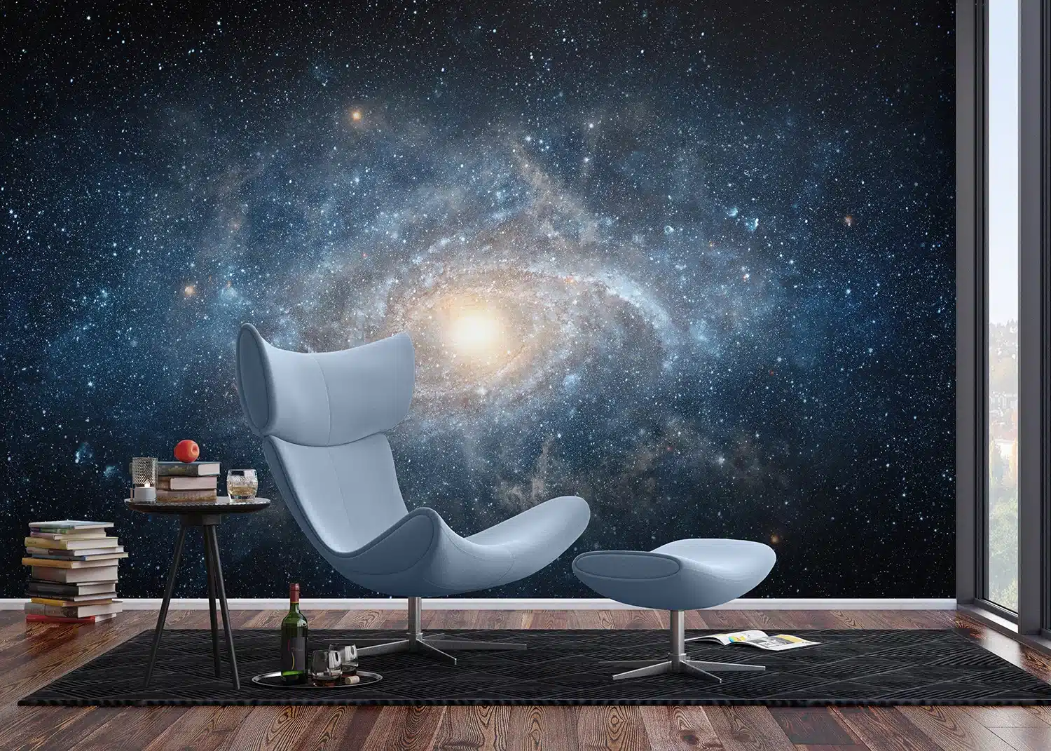 Custom Size Wall Mural Galaxy Background | Premium Non-Woven Wallpaper | FT5P352097 2
