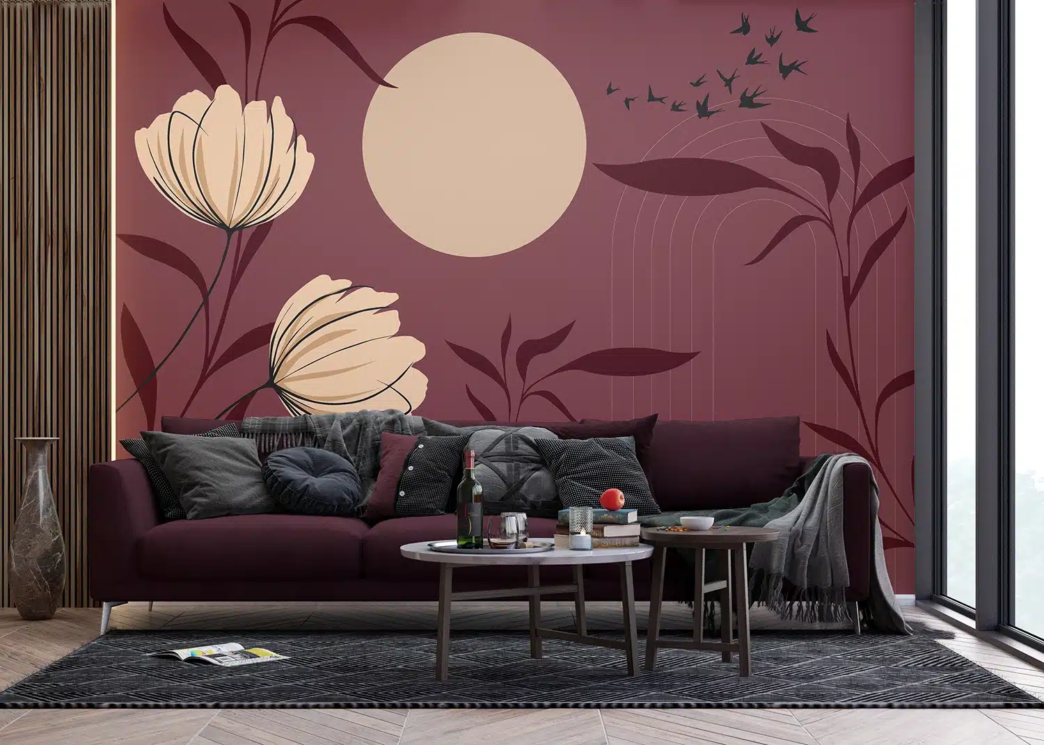 Custom Size Wall Mural Chinese Garden | Premium Non-Woven Wallpaper | FT5P352145 4