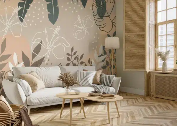 Custom Size Wall Mural Abstract Illustration | Premium Non-Woven Wallpaper | FT5P 352153