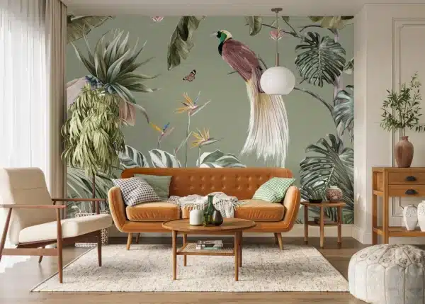 Wall Mural Peacock in the Jungle, 375 x 270 cm, FT5P 352171