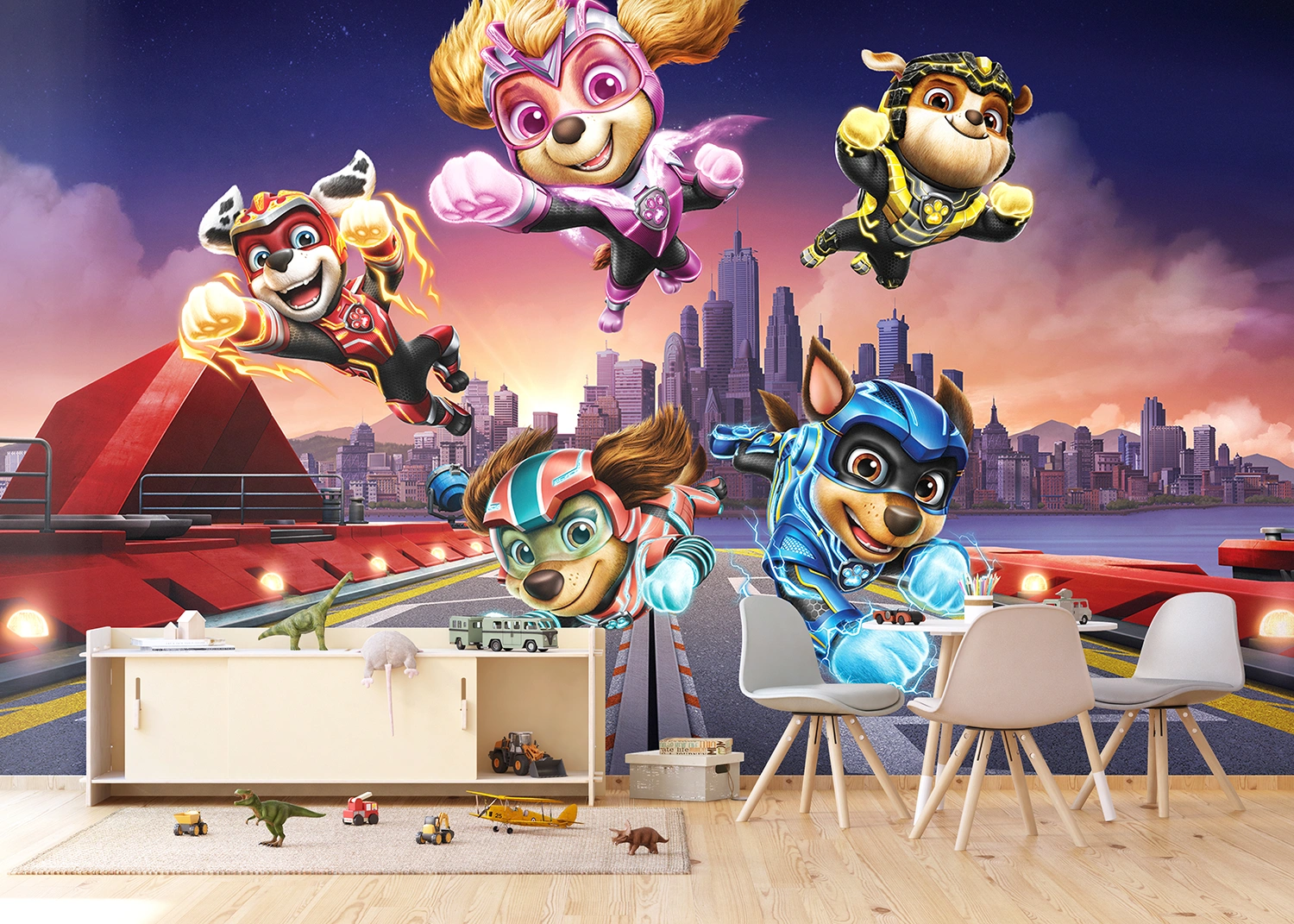 Custom Size Wall Mural Paw Patrol Movie Rescue Flight | Premium Non-Woven Wallpaper | FT5P352193 2