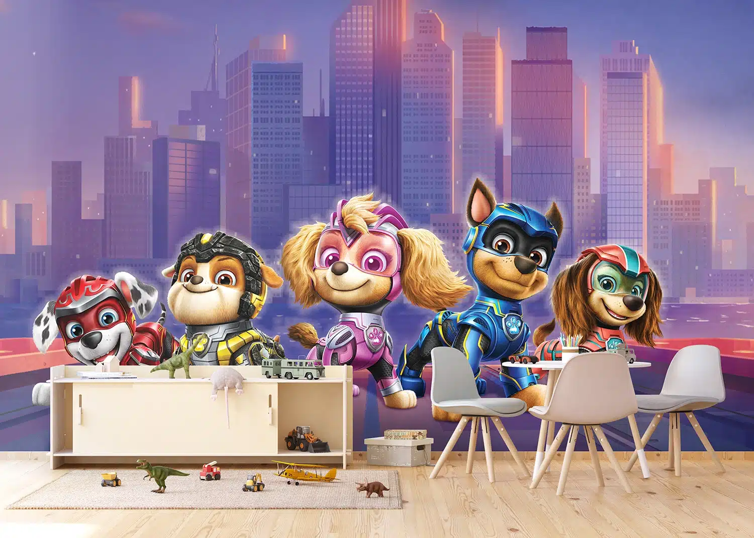 Custom Size Wall Mural Paw Patrol Movie Full Team | Premium Non-Woven Wallpaper | FT5P352195 3