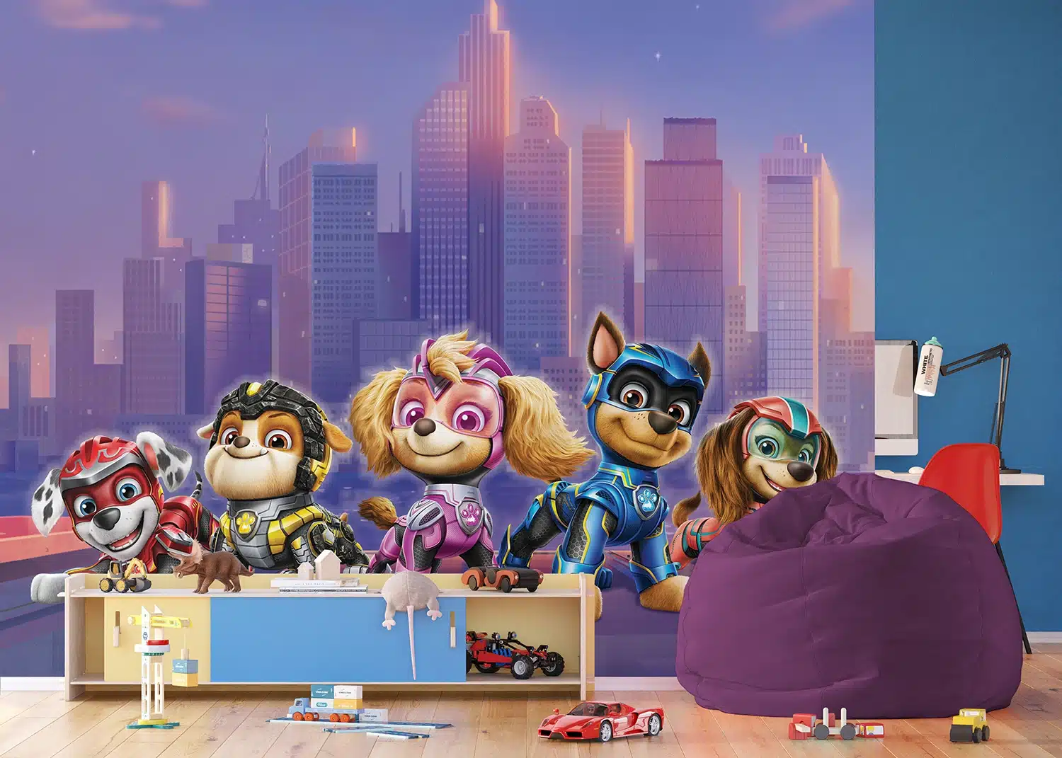 Custom Size Wall Mural Paw Patrol Movie Full Team | Premium Non-Woven Wallpaper | FT5P352195 2
