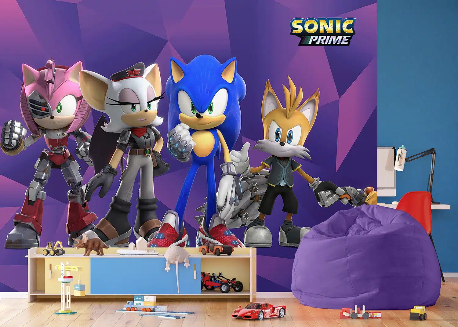 Custom Size Wall Mural Sonic and Friends | Premium Non-Woven Wallpaper | FTD5P352205 2