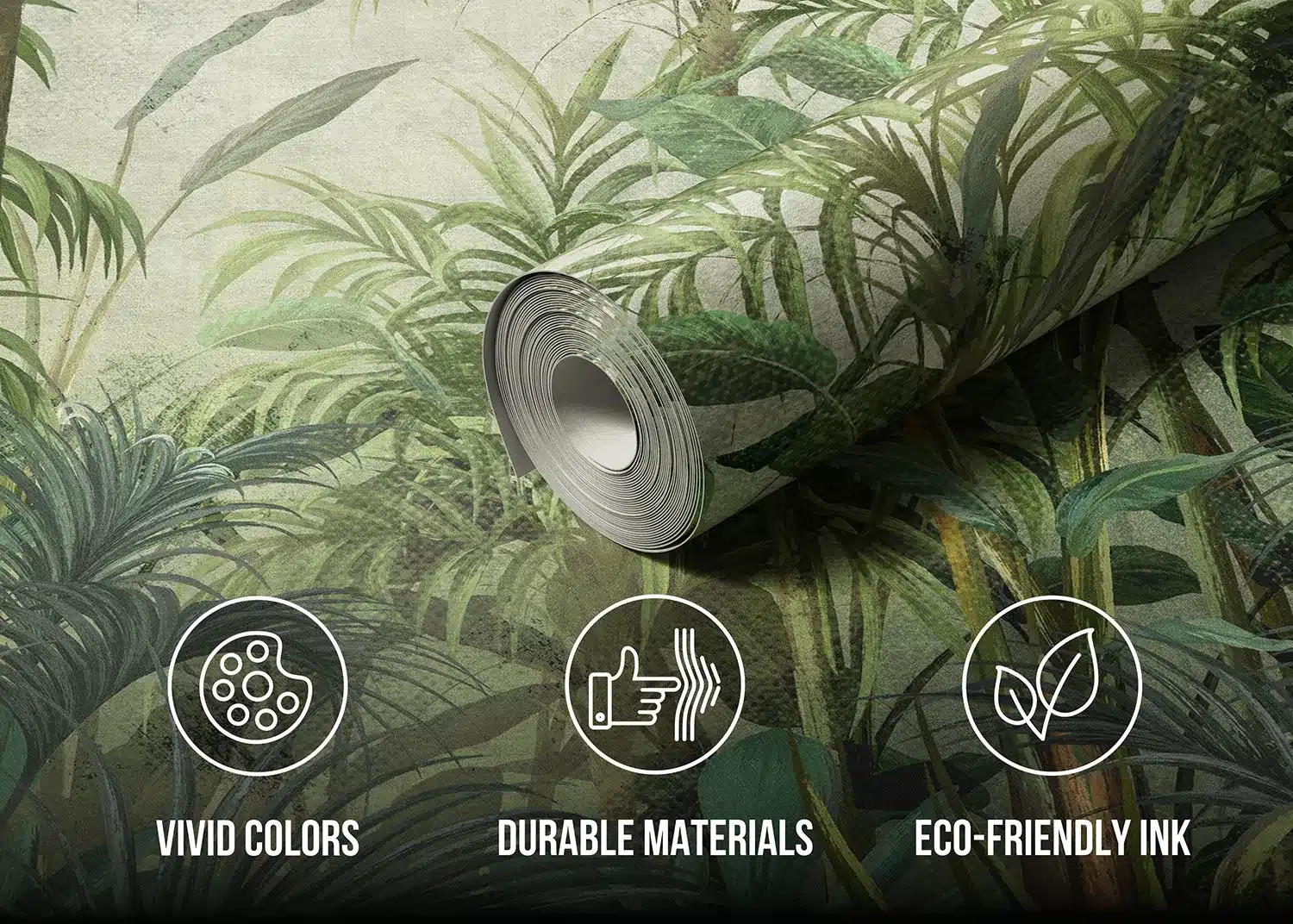 Custom Size Wall Mural Jungle Sunrise | Premium Non-Woven Wallpaper | FT5P352219 3