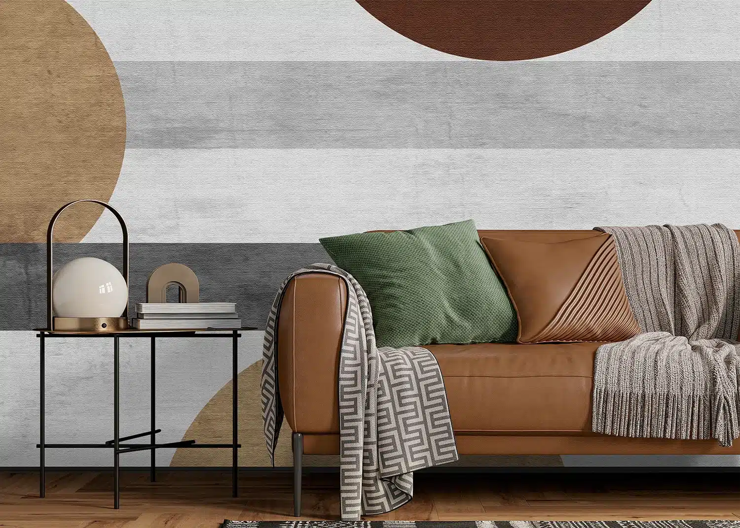 Custom Size Wall Mural Modern Geometric Art | Premium Non-Woven Wallpaper | FT5P352335 3