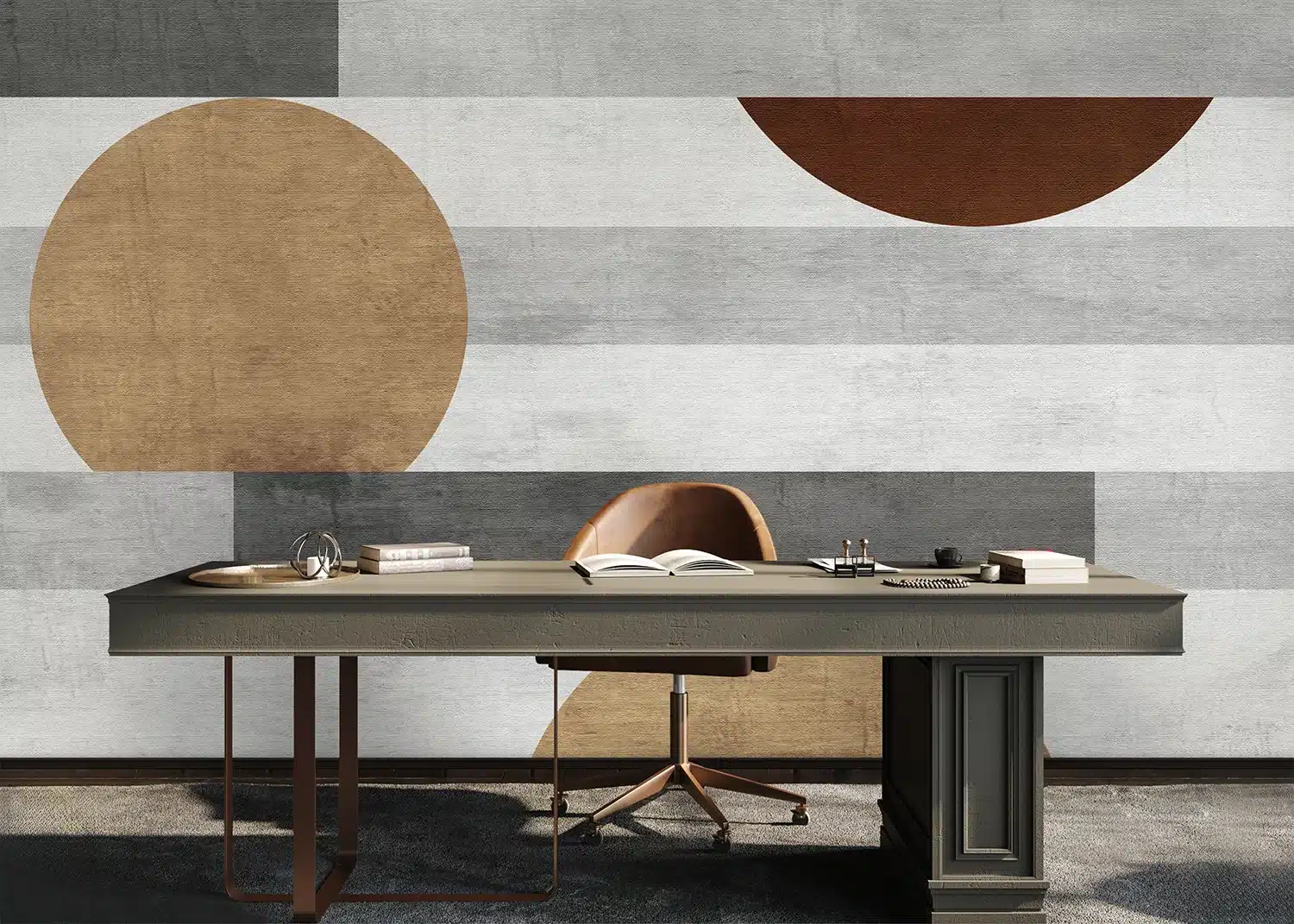Custom Size Wall Mural Modern Geometric Art | Premium Non-Woven Wallpaper | FT5P352335 2