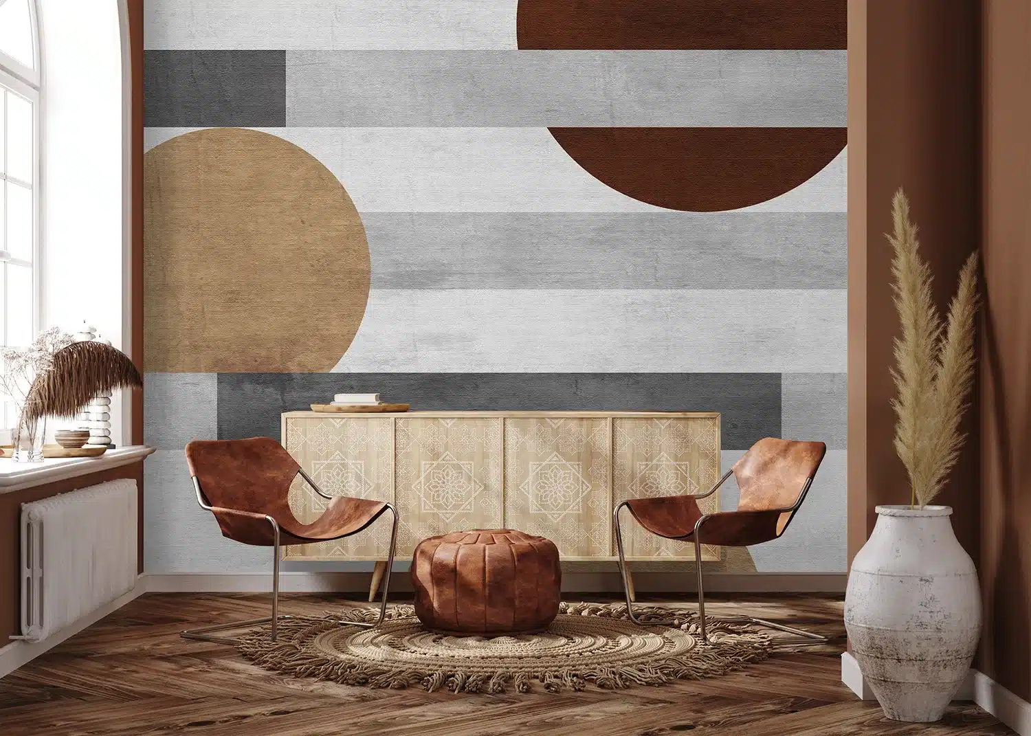 Custom Size Wall Mural Modern Geometric Art | Premium Non-Woven Wallpaper | FT5P352335