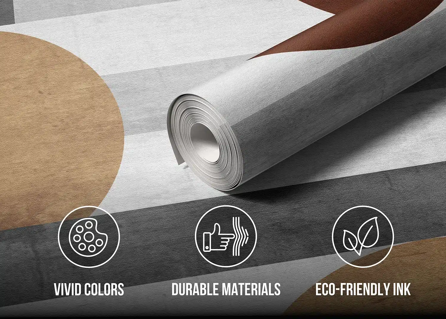 Custom Size Wall Mural Modern Geometric Art | Premium Non-Woven Wallpaper | FT5P352335 4