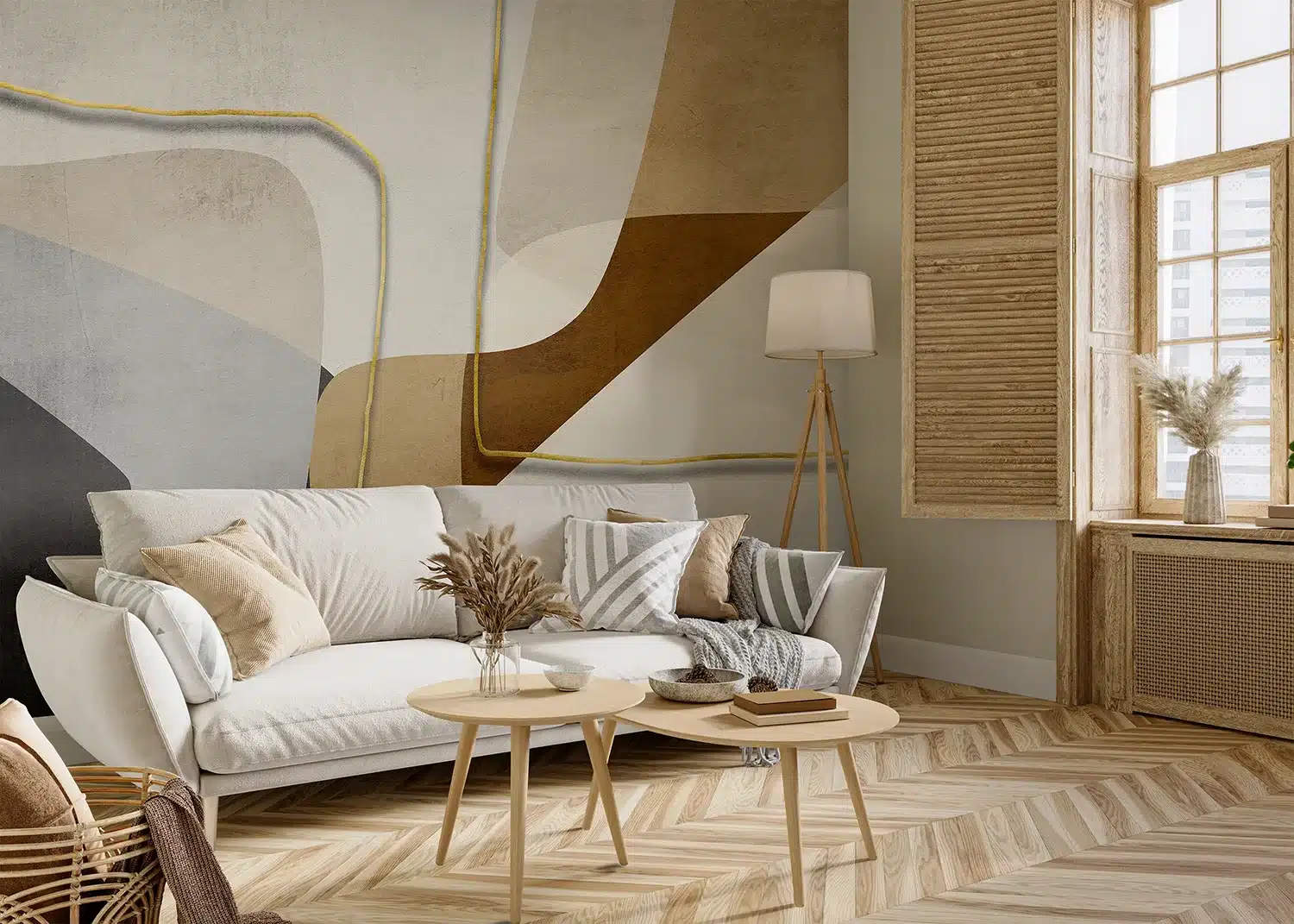 Custom Size Wall Mural Chaotic Structures | Premium Non-Woven Wallpaper | FT5P352337 3