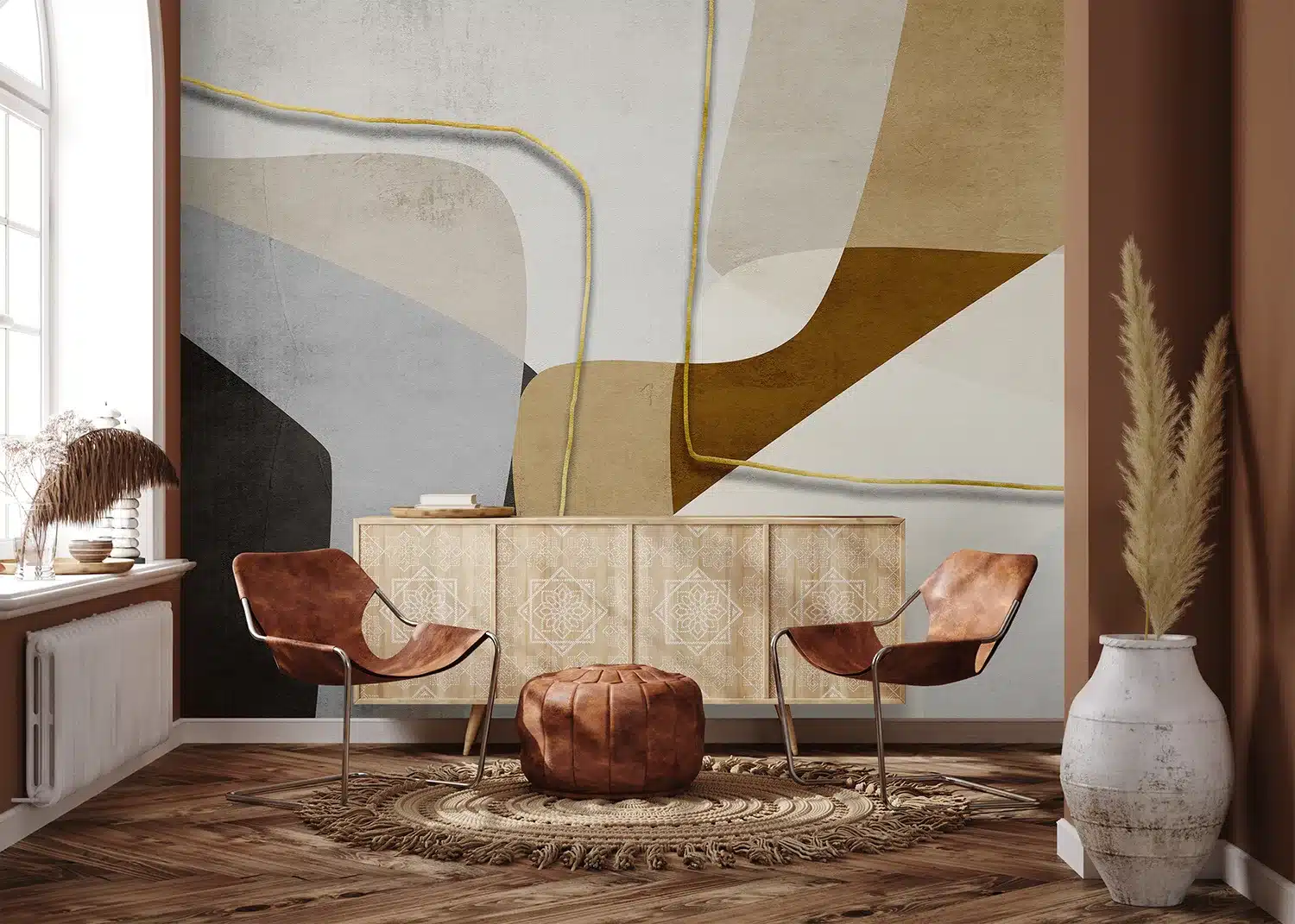 Custom Size Wall Mural Chaotic Structures | Premium Non-Woven Wallpaper | FT5P352337 2
