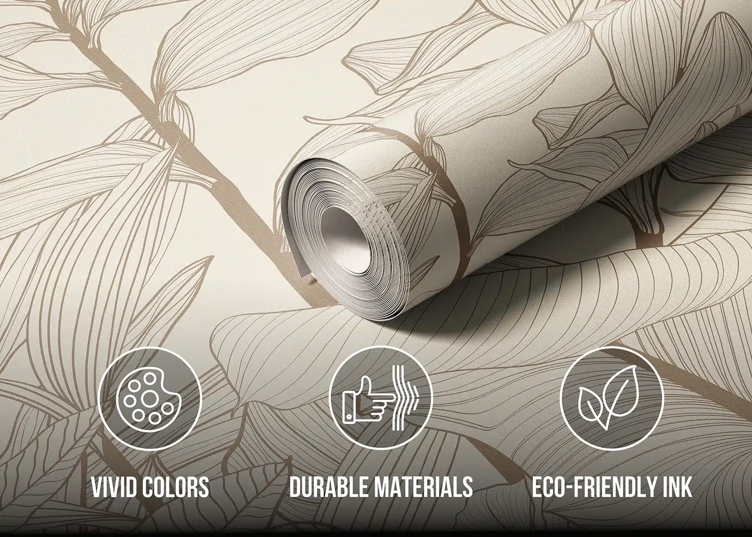 Custom Size Wall Mural SeamleSSTropical Lines | Premium Non-Woven Wallpaper | FT5P352367 3