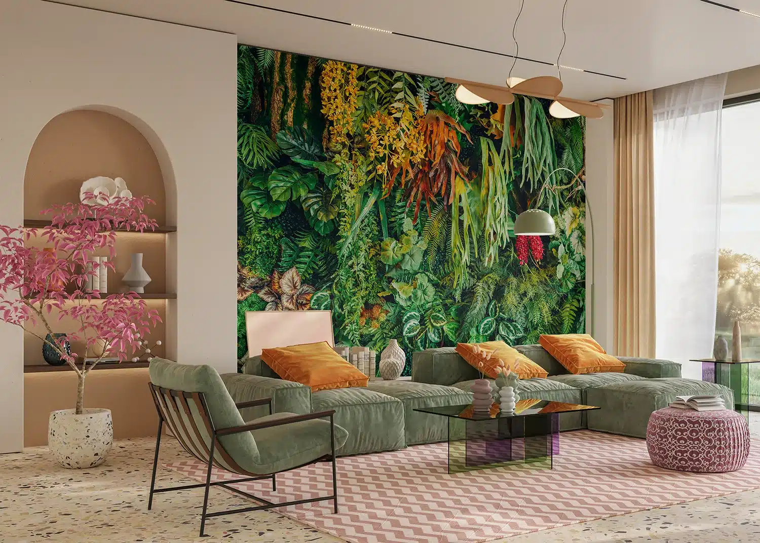 Custom Size Wall Mural Jungle Wall | Premium Non-Woven Wallpaper | FT5P352417 3