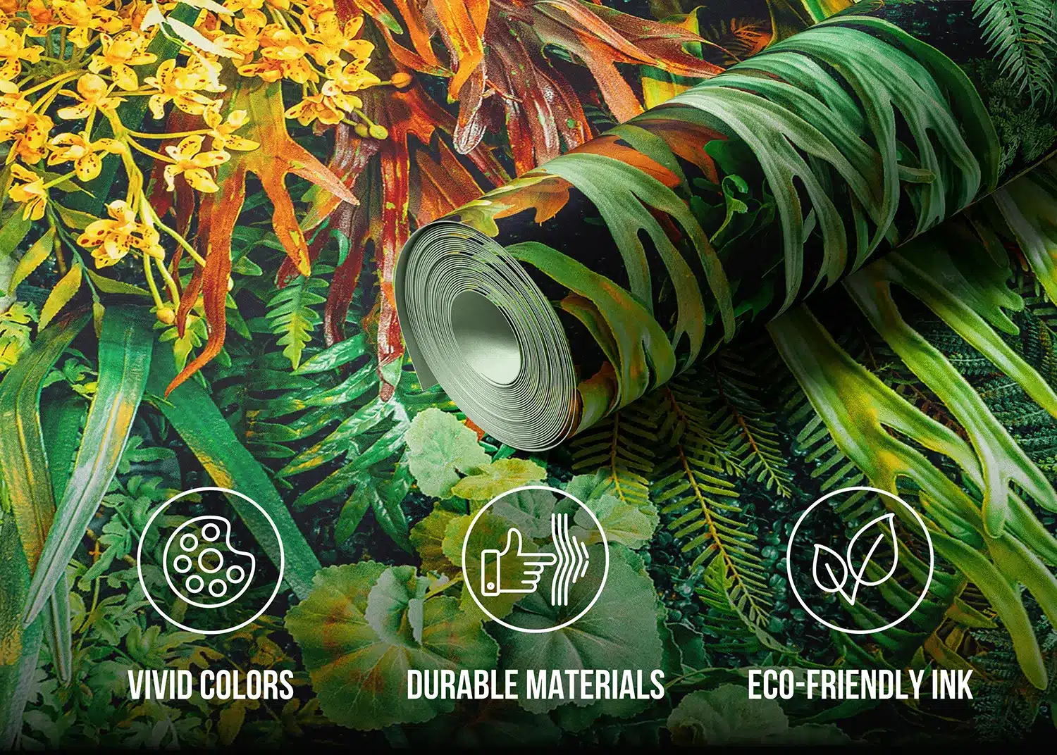 Custom Size Wall Mural Jungle Wall | Premium Non-Woven Wallpaper | FT5P352417 4