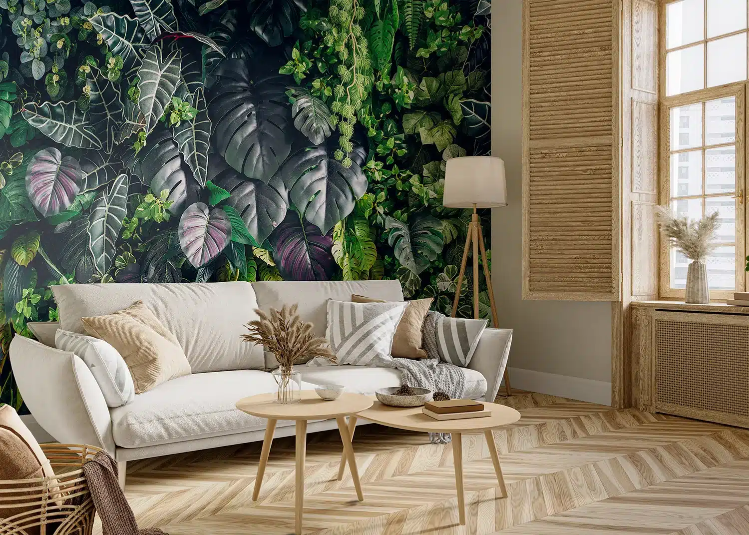 Custom Size Wall Mural Royal Foliage | Premium Non-Woven Wallpaper | FT5P352419 3