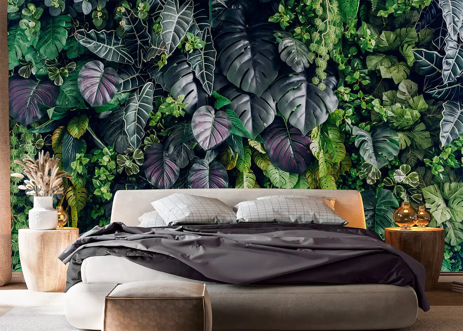 Custom Size Wall Mural Royal Foliage | Premium Non-Woven Wallpaper | FT5P352419