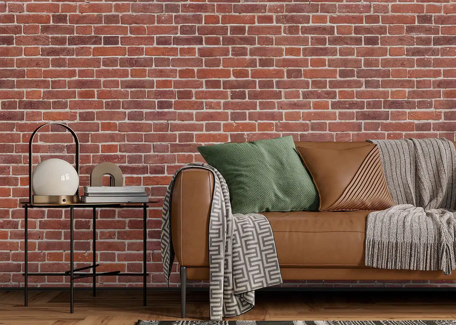 Custom Size Wall Mural Red Bricks | Premium Non-Woven Wallpaper | FT5P352429 2