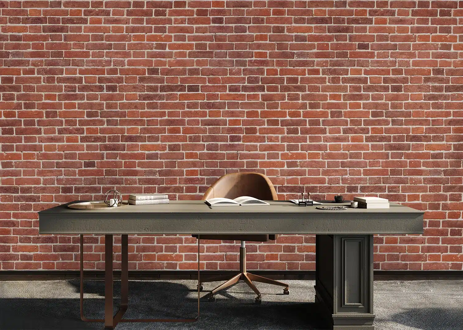 Custom Size Wall Mural Red Bricks | Premium Non-Woven Wallpaper | FT5P352429