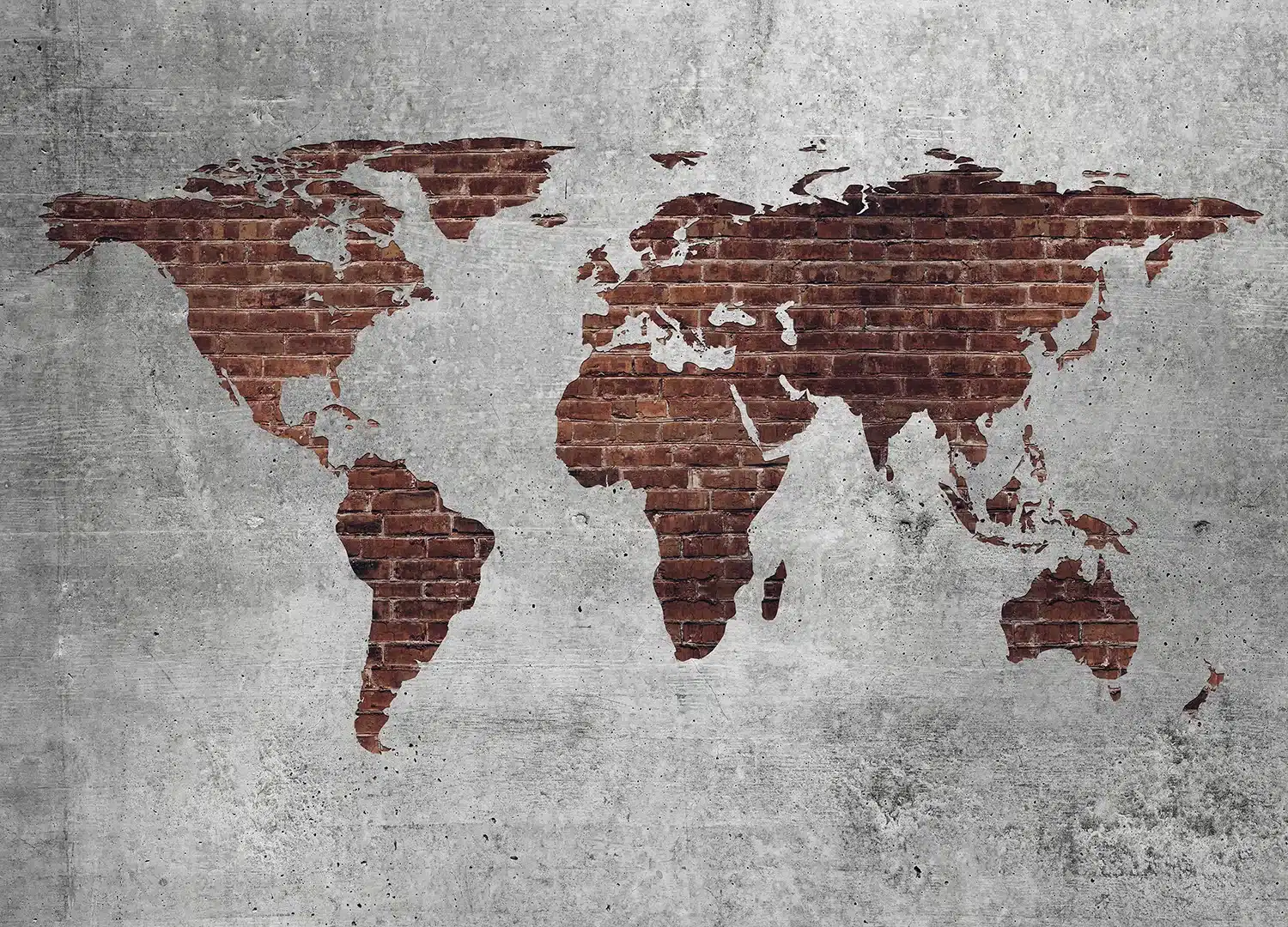 Custom Size Wall Mural Industrial World Map | Premium Non-Woven Wallpaper | FT5P352459