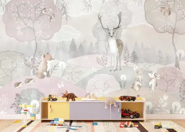 Wall Mural Pastel Forest, 375 x 270 cm, FT5P 3087