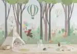 Wall Mural Bear with Balloons, 375 x 270 cm, FT5P 3095