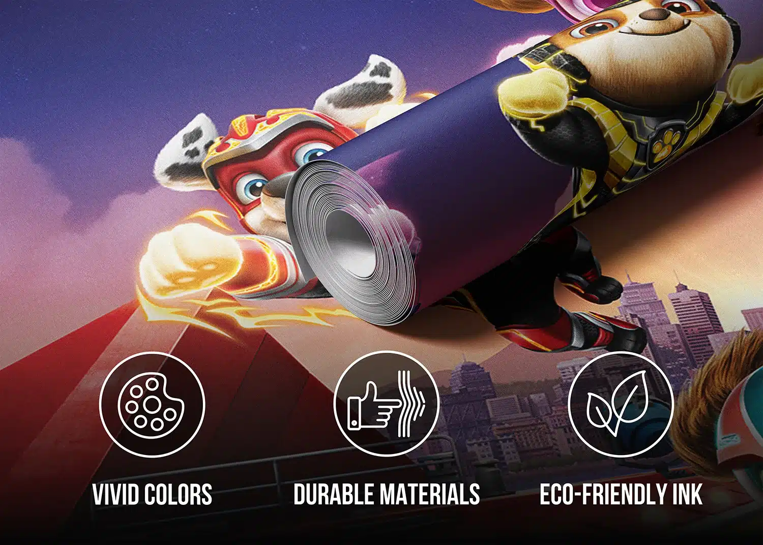 Custom Size Wall Mural Paw Patrol Movie Rescue Flight | Premium Non-Woven Wallpaper | FT5P352193 3