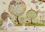 Custom Size Wall Mural Flower Tree | Premium Non-Woven Wallpaper | FTD5P 352397
