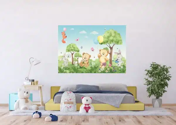 Dětská vliesová fototapeta na zed' Medvídek | 155 x 110 cm | FTDNM 5291
