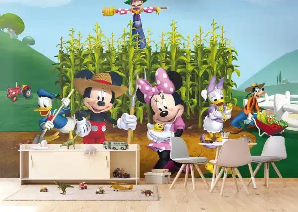 Vliesová fototapeta Mickey Mouse a Přáteli na Farmě, Disney | 360 x 270 cm | FTDNXXL 5029