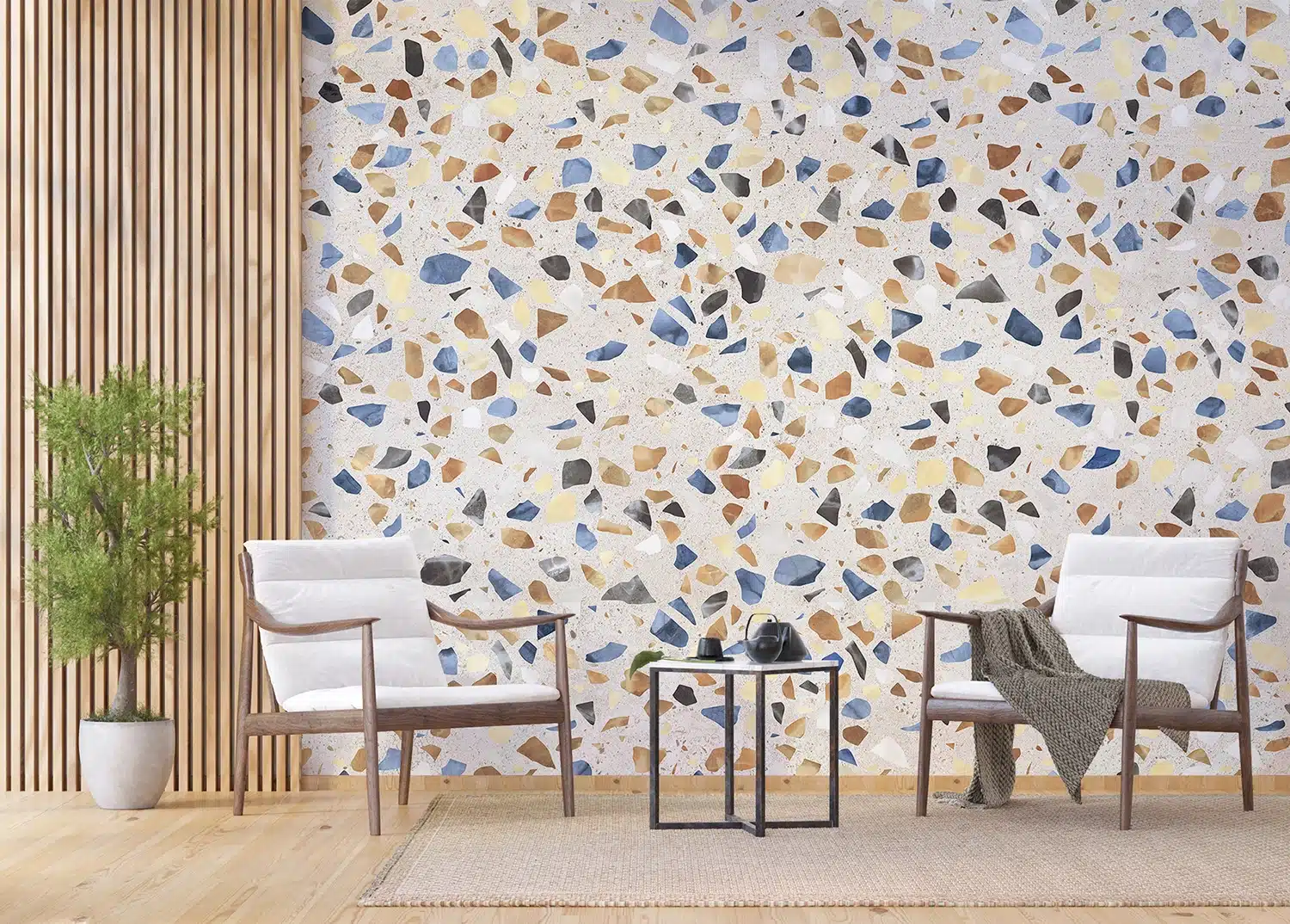 Custom Size Wall Mural Terazzo Marble | Premium Non-Woven Wallpaper | FTNS1248 2