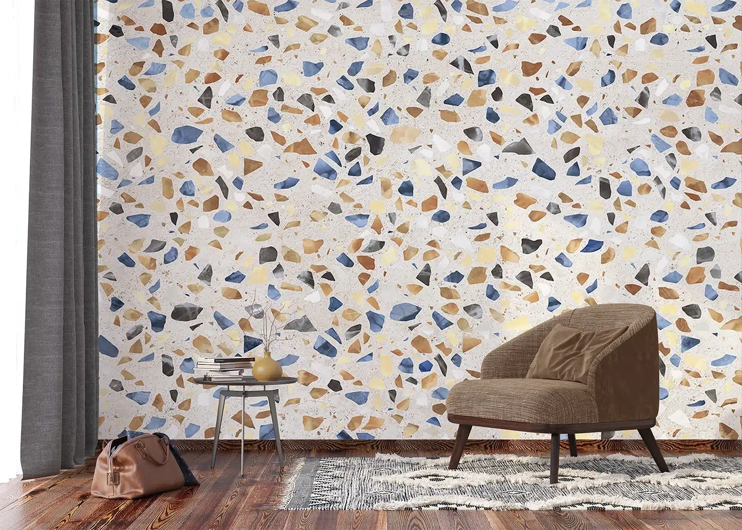 Custom Size Wall Mural Terazzo Marble | Premium Non-Woven Wallpaper | FTNS1248 6