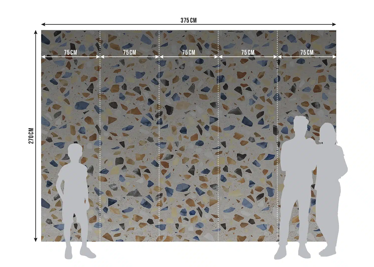 Custom Size Wall Mural Terazzo Marble | Premium Non-Woven Wallpaper | FTNS1248 7