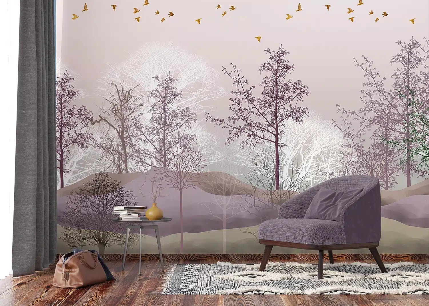 Custom Size Wall Mural Magic Forest | Premium Non-Woven Wallpaper | FTNS1253 6
