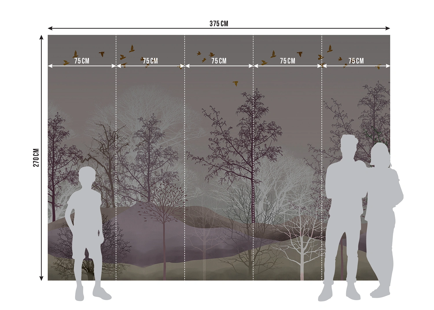 Custom Size Wall Mural Magic Forest | Premium Non-Woven Wallpaper | FTNS1253 7